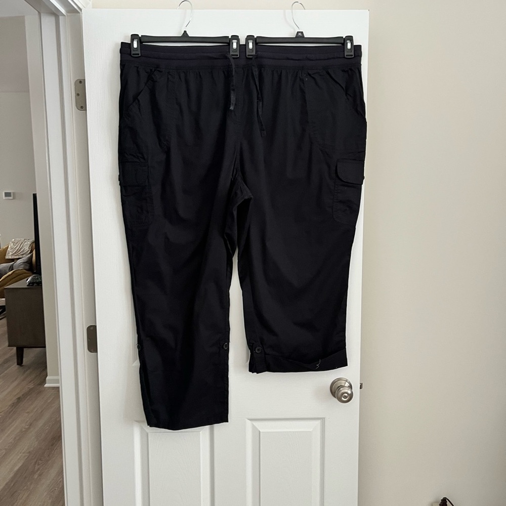 Woman Within Black Cargo Pants for Men